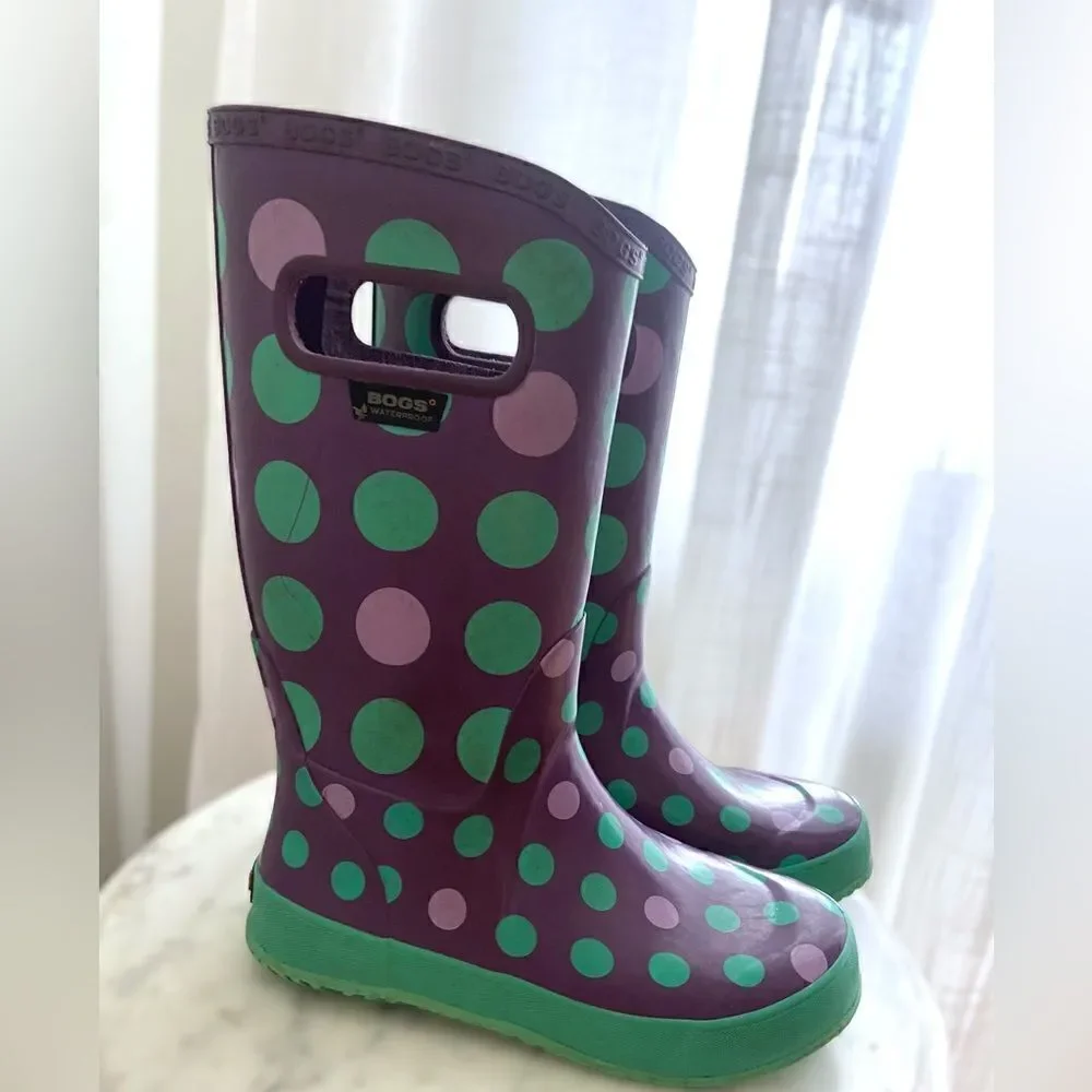 Bogs Kids rain boot Dots  size 3